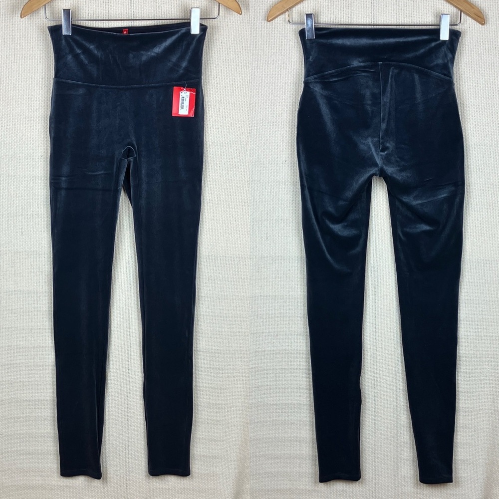 Spanx Velvet Leggings Navy Blue NWT